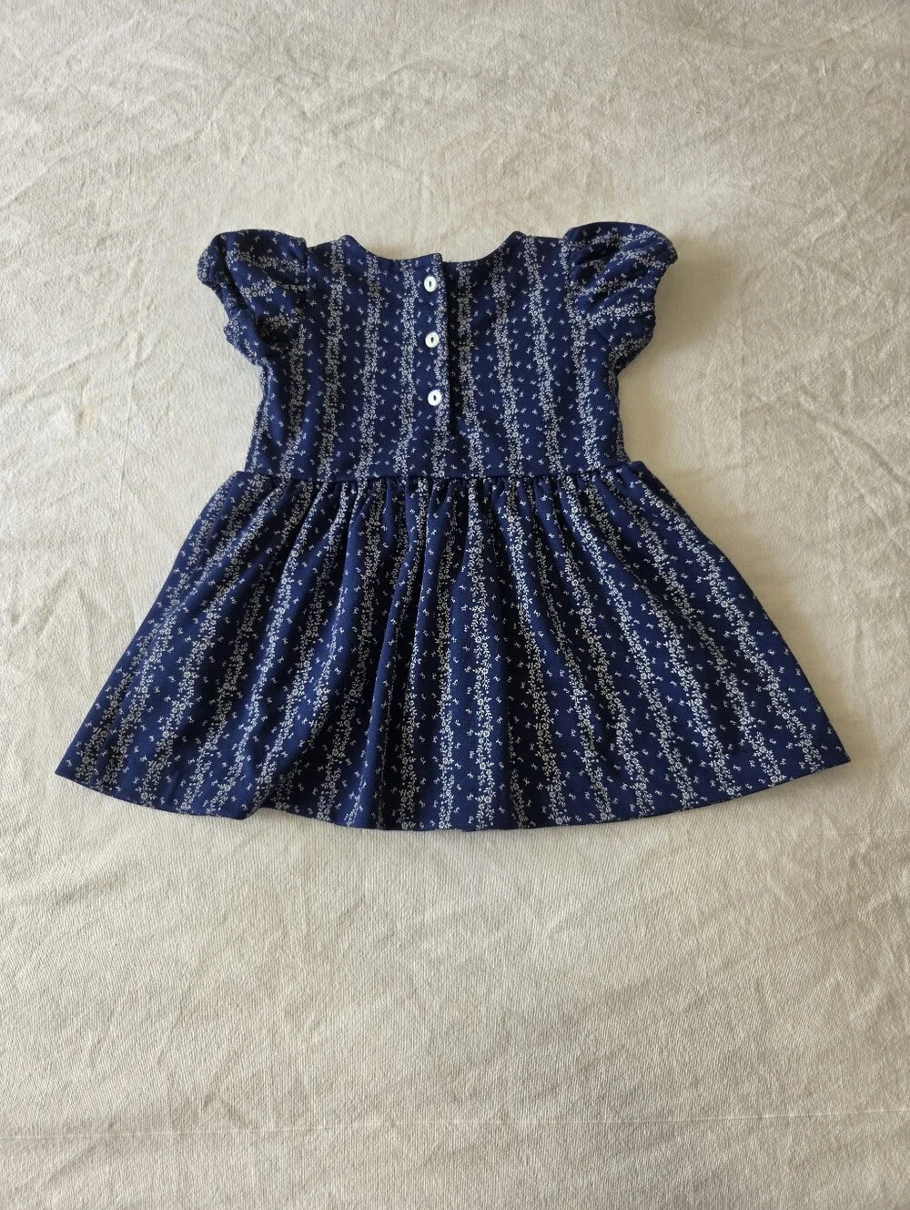 Ralph Lauren 6 Mo Baby Girl Dress Navy Floral Spring Summer Cottagecore